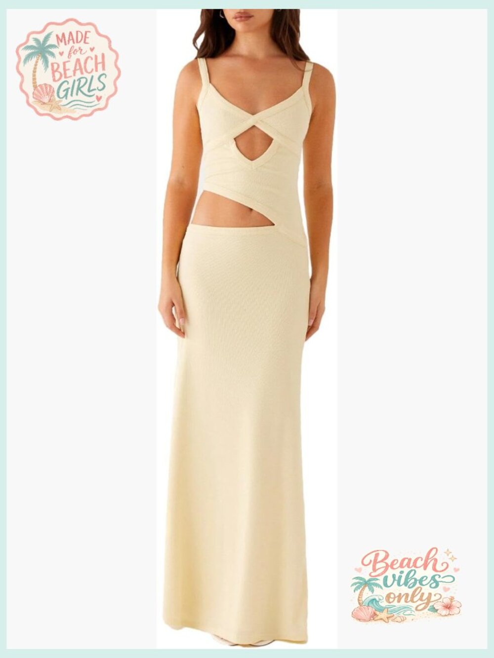 Sexy V-Neck Cut Out Bodycon Maxi Dress Sleeveless Stretchy Party Cocktail